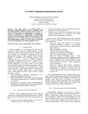 PDF Document Cover - Steganography Threats in Cloud Computing: Analysis and Security Implications
