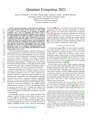 PDF Document Cover - Quantum Computing 2022: A Technical Overview and Critical Analysis